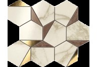 9EHB Marvel Edge Gold Hex Brown-Calacatta 25,1x29 мозаика Atlas Concorde ITaly 29556