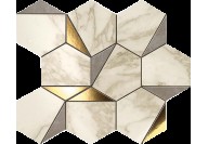 9EHG Marvel Edge Gold Hex Gris-Calacatta 25,1x29 мозаика Atlas Concorde ITaly 29251