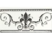 CENEFA NOBLESSE BLANCO SILVER 10x20 бордюр