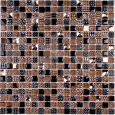 мозаика стеклянная Crystal brown 30x30