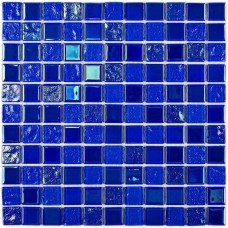 мозаика стеклянная Bondi dark blue-25 30x30