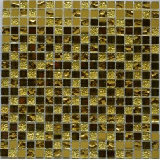 Стеклянная мозаика Mirror gold 30x30
