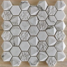 мозаика стеклянная Volume White (matt) 30x30,3