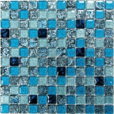 мозаика стеклянная Satin Blue	 30x30